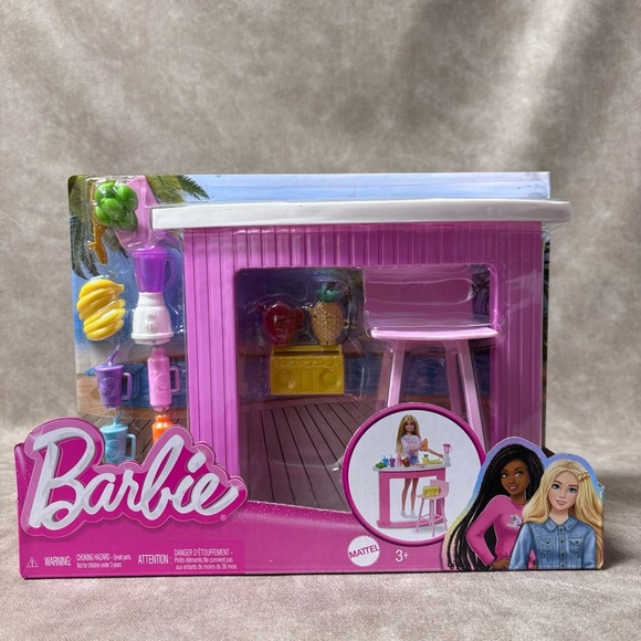 Barbie Accessories Doll
House Furniture and Decor
Poolside Smoothie Bar - Picture 1 of 9